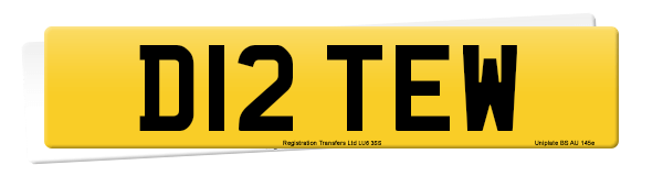 Registration number D12 TEW